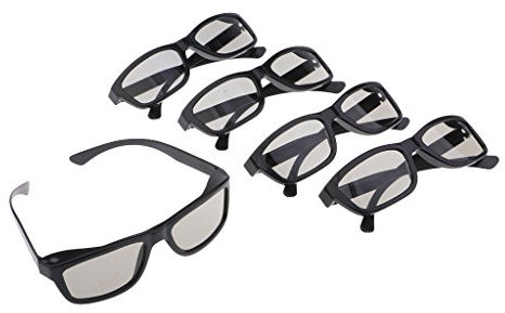 Ronyme 5X Gafas 3D Pasivas para, Y Más Televisores 3D Pasivos, Negro
