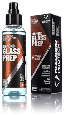 Diamond ProTech Glass Prep - Glasreiniger Auto für Windschutzscheiben, Schmutzabweisende und Kratzfeste Lösung - Vorbehandlung für Diamantlösung (100 ml)