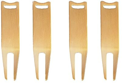 Pokinge 4 Stück Golf Pitchgabel Reparaturwerkzeug, Metall Biegen Golf Gabeln Gebogen Golf Grün Pitchgabel Golf Pitch Gabel Course Gras Wartung Golf Zubehör