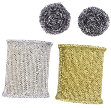 SOLUSTRE Scouring Pad Set Steel Wools Dish Washing Sponge Non Scratch Scourer Scourer for Kitchen Cleaning Sponge Scrubbers Random Color