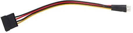 Adaptador de 4 pines FDD macho a conector SATA hembra de 15 pines para disco duro, cable de alimentación de 23 cm, tarjeta gráfica 580