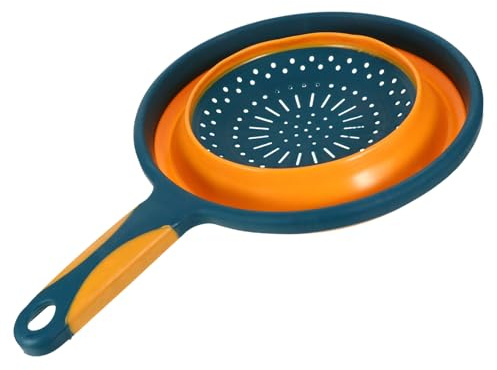 TOPBATHY 1pezzi Cestello Di Scolo Pieghevole Per Uso Domestico Scolapasta Da Cucina Cestello Per Lavare Le Verdure e Frutta Materiale Di Sicuro e Salutare Facile Da Lavare e Riporre