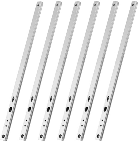 MUNGHOK 6 Stück Schubladenschienen Teilauszug, 342 x 17mm Schubladenauszug, Teleskopschiene, Rollenauszug, Kugelführung Vollauszug für Schubladen Schienensystem