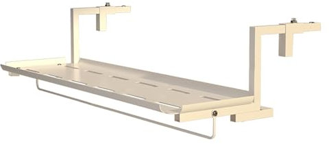 ZYYLIVR Balkontisch Zum Einhängen, Balkonhängetisch, Klappbarer Servicetisch, Balkontisch Klappbar, Balkonhängetisch Zum Einhängen, Balkon Hängetisch Für Garten Terrasse(White,60 * 25cm/23.6 * 9.8in)