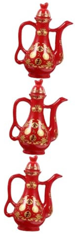 PRETYZOOM 3St Trinktöpfe für Wasseropfer vintage dekoration retro dekoration altaras Wasserkanne Segenstasse Kelch anbeten exquisiter Buddhismus-Topf Opferschale Keramik