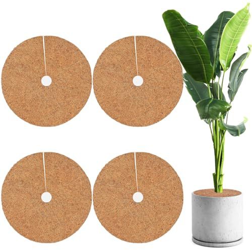 Funrelaxer 4 Stück 40cm Kokosmatte, Kokosfasermatte, Kokos Pflanzenschutz, Winterschutz Kokos, Kokosmatte Winterschutz, Nachhaltig Pflanzenschutz Frostschutz Kälteschutz Schutz