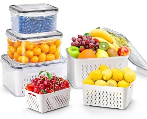 wintfarm gemüse aufbewahrung kühlschrank,4 Set Frischhaltedosen Mit Deckel,eier aufbewahrung kühlschrank,Kühlschrank Organizer Set,Aufbewahrung Kühlschrank,800ml+1700ml+3150ml+4150ml