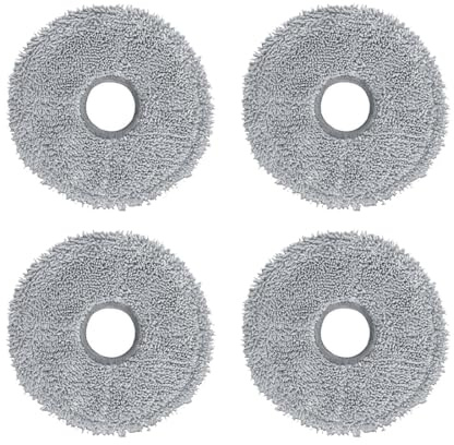Mikrofaser Wischpads, 4 Stück Wischtücher Ersatzteile, für Dreame L10s Ultra / L10 Ultra / L20 Ultra / L10s Pro Ultra Heat / X40 Ultra Complete Saugroboter Nasses Ersatzmopptücher Zubehör