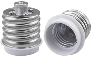 E40 auf E27-Sockeladapter, kompatibel mit Glühbirnen unterschiedlicher Größe, ideal zur Erhöhung der Vielseitigkeit bei der Beleuchtung.