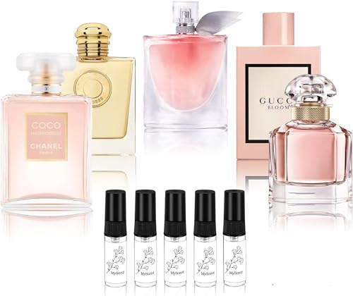 MyScent Parfüm Set Damen Geschenk | Top 5 x 2 ML Parfüm Damen | Frauen Parfum Discovery Set mit 2 ML Abfüllungen