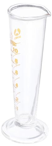 CATIEBYE Graduated Glass Measuring Cup with Scale Laboratory and Kitchen Triangular Beaker for Precise Liquid Measurement