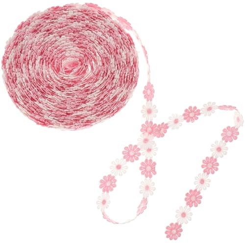 VILLCASE Spitzenblumenbesatz Für Kleidung Und Heimdekoration 15 Yards Hochzeitsdekoration Blumenband Spitzenapplikation Stoffbesatz