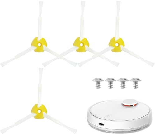 Reemplazo de Pack de 4 cepillos Laterales, Repuestos de máxima Calidad, Kit de Accesorios de Recambio para Aspiradora Robot, Recambio, Para series 500, 600 y 700, Multicolor