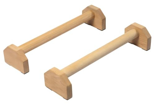 Liegestütz-Ständer aus Buchenholz, Holzparallettestangen, Handstandstange, Liegestützstange für Heim-Fitness-Studio und Fitnesstraining (Buchenholz 50cm)