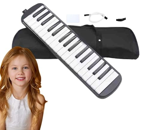 32 Taste Melodica - Professionelle Luftklavier -Tastatur mit -Rohr | System | Das Talk -Box -Instrument für Musiker umfasst ein sicheres Mundstück und das Tragenkoffer - perfekt für Anfänger und