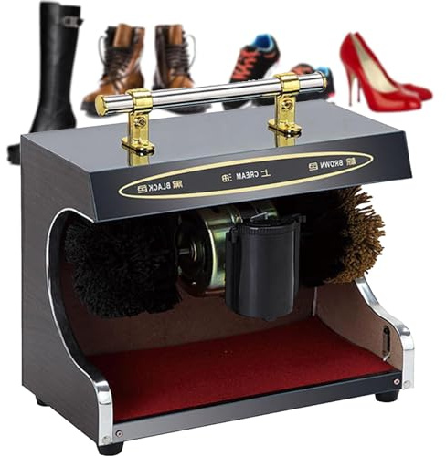 Cireuse à chaussures à induction, petite, entièrement automatique, capteur infrarouge, portable, peigne, brosse, pour la maison, fonctionnement fluide, pour un nettoyage facile et silencieux, C (B)