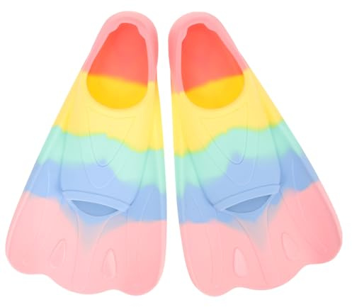 Alasum Silicone Swimming Fins for Boys and Lightweight Snorkeling Flippers for Swim Training Comfortable Diving Aids Non-deforming Design for Beginners and Travel