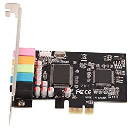 BAFOVY 6-Kanal-Soundkarte mit Treiber-CD PCI-E-Audiokarte für CMI8738 5.1 Surround Sound mit S/PDIF-Out-Schnittstelle für 7 Vista