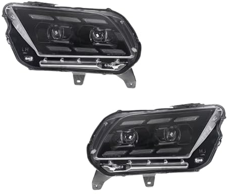 atuo Faro principal Compatible Con Ford Para Mustang 2009 2010 2011 2012 2013 2014 Conjunto De Faros Delanteros Con Proyector Luz Diurna.