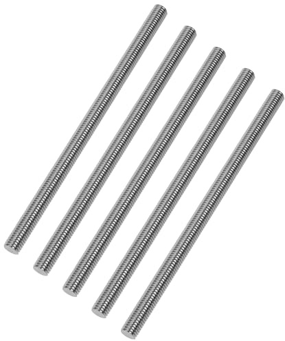 Uxney M2-0,4 x 150 mm Gewindestange, Edelstahl 304 Rostfrei Vollgewinde, Hochfest Korrosionsbeständig Gewindebolzen für Möbel, Maschinenbau, DIY Projekte (5 Stück)