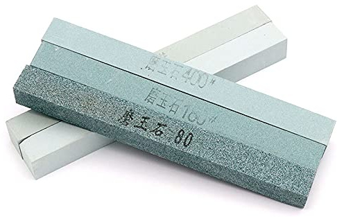 PLAOEGCN 1Pc 80‑3000 Grit Green Silicon Carbide Sharpening Stone Square Whetstone for Jade Agate Amber Metal Knife Polishing Grinding Tool(Grit 400)