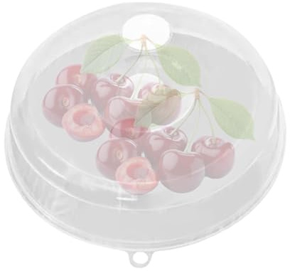 Genérico Cubierta para Platos de microondas: Tapa Transparente antisalpicaduras con de ventilación para un Calentamiento y Seguro, diseño Perforado Resistente al Calor con función de liberación