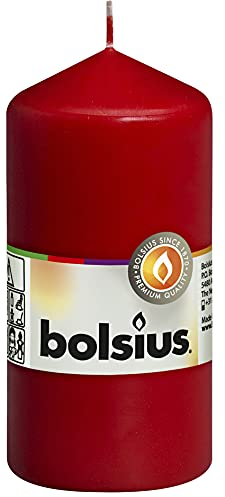 Bolsius Pillar Candle Small , Red 60 mm Width