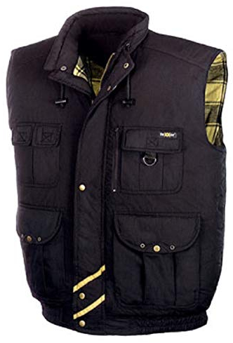 teXXor Arbeitsweste Trondheim, gefütterte Weste XL, schwarz, 4258
