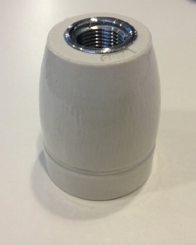 Relco Fassung aus Porzellan, E27, Gewinde: 3/8-Zoll (=0,95 cm)
