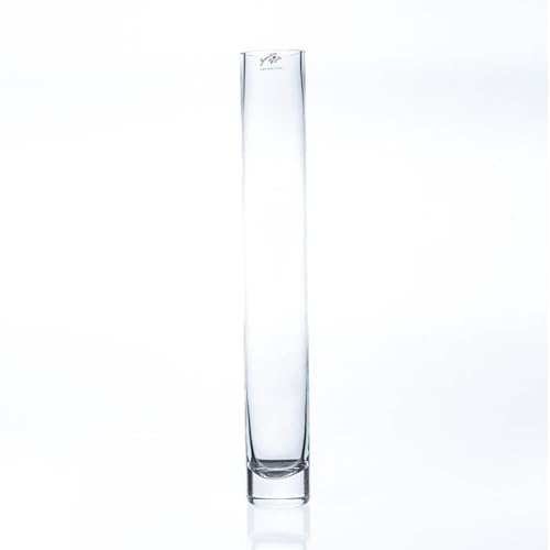 Sandra Rich Glasvase, Blumenvase SOLIFLEUR H. 40cm D. 6cm rund transparent
