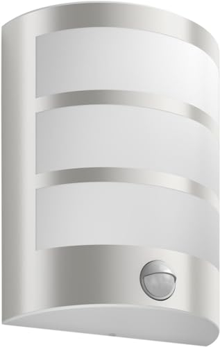 Philips myGarden LED Wandaussenleuchte Python, mit Bewegungsmelder, 6 W, edelstahl