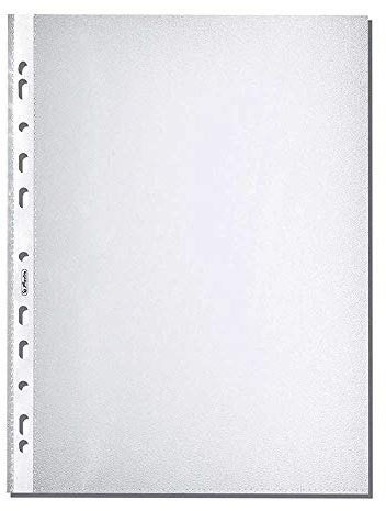 Herlitz 10840320 Prospekthülle A4, genarbt, Premium, dokumentenecht (400 Stück)