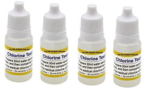 FILTRIACQUAITALIA Test Cloro Kit Analisi Misuratore Cloro Set 4 Pezzi