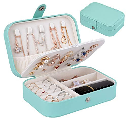 homchen Travel Jewellery Organiser Bag, Jewelry Storage Box Case for Bracelet, Earrings, Rings, Necklace