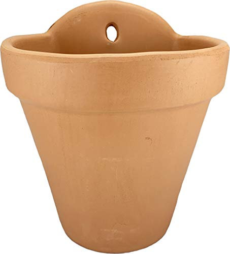 FRANCACOR Confezione da 2 vasi da appendere a parete, in terracotta, 22 cm, per esterni, confezione da 2 pezzi