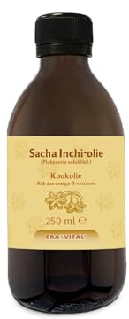 ERASVITAL® Sacha Inchi-olja – 250 ml – inka nötolja – Plukenetia volubilis l. – från kontrollerad ekologisk odling, från första kallpressning. Ursprungsland: Peru.