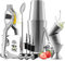 Bar Set Cocktail Shaker Set, Stainless Steel Mixology Bartender Kit, 16 Piece Cocktail Kit, Silver Cocktail Set, Bar Tools: 30oz Martini Shaker, Muddler, Bar Kit Cocktail Book, Jigger and Pourers