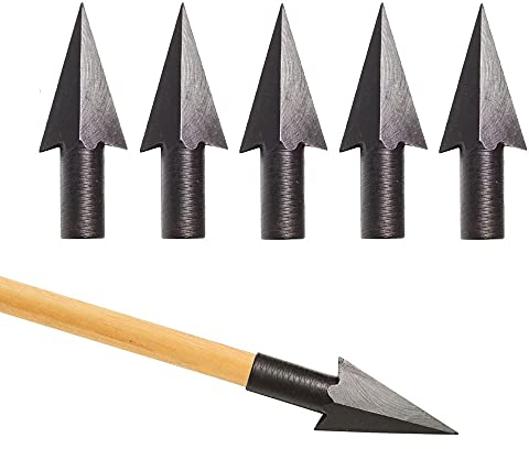 SHARROW Bogenschießen Pfeilspitzen Jagdspitzen Traditionelle Jagd Broadheads Jagdpunkte Metallpfeilspitzen für 8mm Durchmesser Holzpfeile Bambuspfeile (Typ 3)