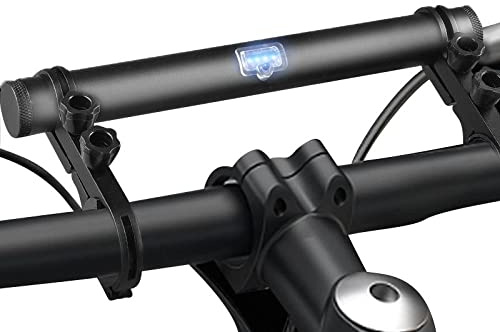 Tumnea Fahrradlenker Extender Fahrradlenkerverlängerung Wiederaufladbare Aluminiumlegierung 20CM wasserdichte Fahrradlenker Halterung Multifunktionale Lichthalterung Power Bank