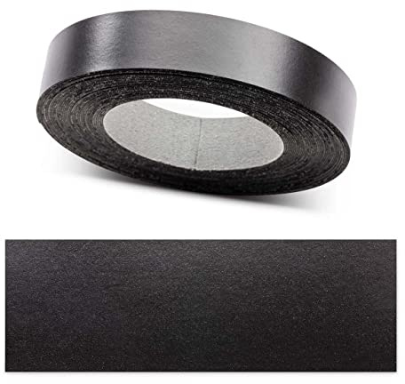 ben+camilla.com Kantenumleimer zum Aufbügeln | Schwarz 20 mm x 10 m Rolle (matt glatt) | Premium Qualität für professionelle Ergebnisse | Kantenschutz