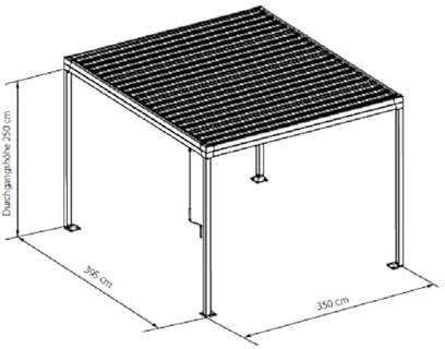 Corradi Pergola mit Lamellendach Bioklima Eteria (weiß)