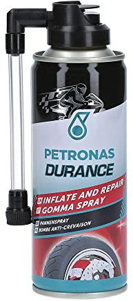 Petronas Durance Gomma Spray per Forature Pneumatici Moto - Inflate And Repair - 1 Confezione da 200 ml
