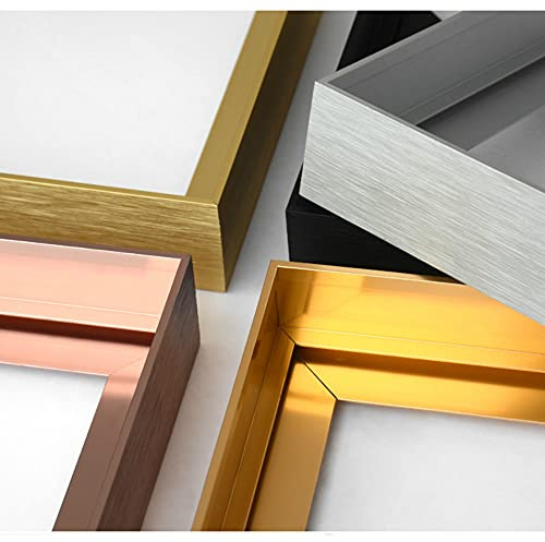 GVS-ART Cornice galleggiante in metallo fai da te per pittura artistica su tela, 2,1 cm di profondità, kit cornice oro chiaro, tagliata a pezzi, non include tela o tappetino