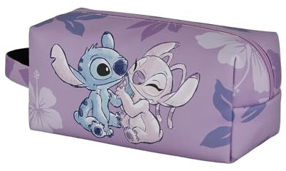 Disney Lilo y Stitch Stitch & Angel-Neceser de Viaje Brick Plus, Rosa, 25 x 12 cm