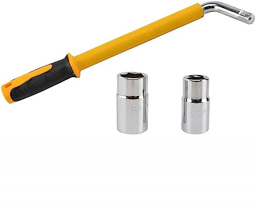 JMorCO Radschlüssel, ausziehbarer Multifunktions-Teleskopschlüssel, 380–550 mm, Auto-Radschlüssel mit 17 mm, 19 mm, 21 mm, 23 mm Standard-Stecknüssen für PKW, Transporter, LKW und mehr