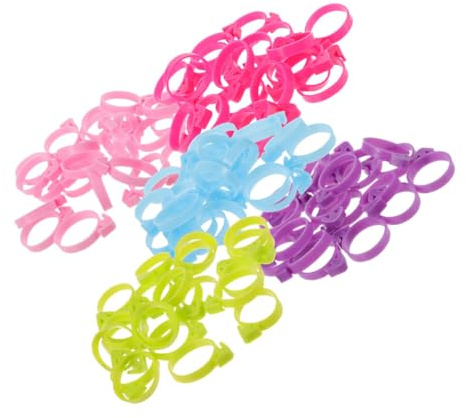 CIYODO 50pcs Silicone Pastry Bag Ties and Sealing Rings Multipack Colored Piping Bag Fixing Ties for Cake Decoration and Cookie Reusable Food-Grade Silicone Suitable for Baking and Pastry Use