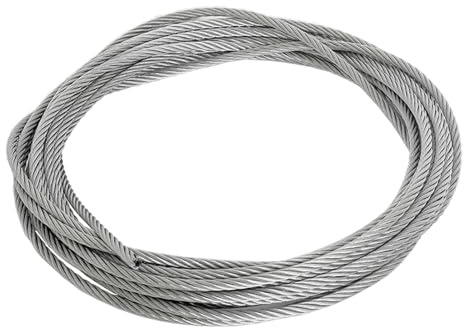 TEN-HIGH Cuerda de alambre, cuerda de acero galvanizado, 7 x 19, alambre trenzado de jardín, cable de alambre para colgar de acero inoxidable, cuerda de cable galvanizado resistente, 3 mm x 10 m