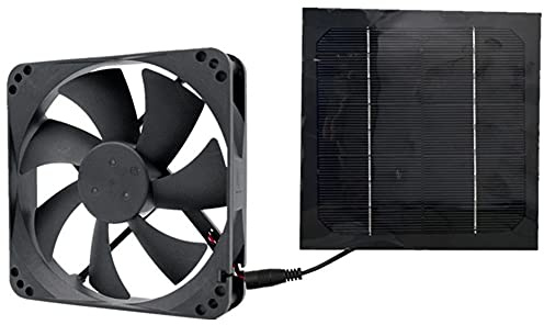 Bordhap 20W Solar Exhaust Fan Air Extractor 6 Inch Mini Ventilator Solar Panel Powered Fan for Dog Chicken House Greenhouse RV
