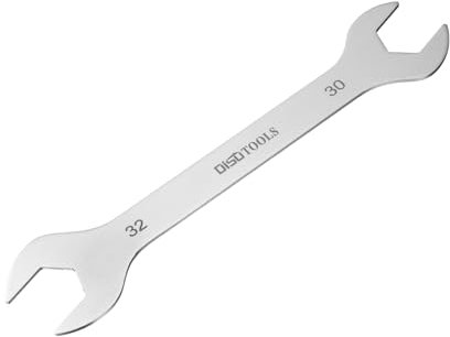 sourcing map Chiave sottile con estremità aperta, 30 mm x 32 mm, in acciaio inossidabile 3cr13, con placcatura in sabbiatura metrica, chiave sottile a doppia estremità per manutenzione domestica e