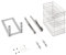 Emuca - Carrello estraibile Supra fissaggio inferiore, chiusura softt, per moduli di cucina di 300mm, Acciaio, Cromato